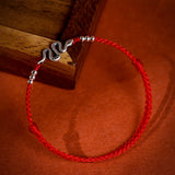 Lianfudai Chinese New Year of The Snake 2025 Bracelet New Year Red String Bracelet Chinese Zodiac Bracelet Snake Charms Handmade Bracelets