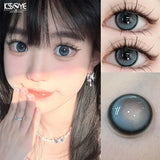 Lianfudai 1 Pair Korean Lenses Colored Contact Lenses for Eyes Prescription Myopia Beauty Pupil Soft Blue Lenses New Fast Shipping