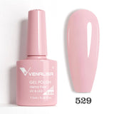 Lianfudai Venalisa Nail Gel Polish Jelly Color HEMA FREE Nude Pink Semi Permanent Soak Off UVLED Gel Nail Polish Sparkle Gel Varnish