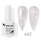 Lianfudai Venalisa Nail Gel Polish Jelly Color HEMA FREE Nude Pink Semi Permanent Soak Off UVLED Gel Nail Polish Sparkle Gel Varnish