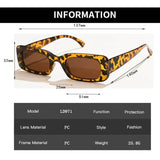 Lianfudai Fashion Sunglasses Classic Retro Square Glasses Women Brand Vintage Travel Small Rectangle Sun Glasses Female Eyewear Anti-Glare