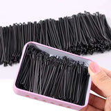 Lianfudai 60/120Pcs/Pack Black Hair Clip Lady Hairpins Curly Wavy Grips Women Hairstyle Hairpins Girls Bobby Pins Styling Hair Accessories