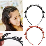 Lianfudai Unisex Alice Hairband Headband Men Women Sports Hair Band Hoop Metal Hoop Double Bangs Hairstyle Hairpin Hair Accessories