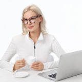 Lianfudai Anti-Blue Light Reading Glasses Good Quality Prescription Glasses For Women Fashion Square Reading Computer Eyeglasses