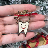 Lianfudai Fashion Tooth Brooches Crown for  Dress Dentist Office Party Jackets Lapel Pins Bag Metal Badges Nurse Jewelry Friends Gifts