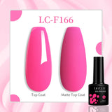 Lianfudai 7ML Aurora Top Coat Sparking Gel Nail Polish Semi Permanent UV Gel 2 In 1 Function Top Coat UV LED Nail Art Gel Varnish