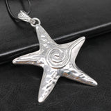 Lianfudai Chunky Pentagram Necklace Jewelry Gift for Women Mens Exaggerate Y2K Star Charm Necklace Clavicle Chain Jewelry Gift  Dropship