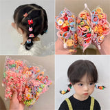 Lianfudai 40/50/60Pcs/Lot Children Kids Hair Accessories Cartoon Elastic Hair Bands Baby Head Rope Small Animal Cute Girls Headdress