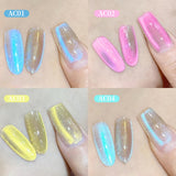 Lianfudai 10ml Cat Auroras Magnetic Gel Nail Polish Rainbow Crystal Nail Art Shiny Varnish UV Gel For Nail Art Design Manicure