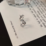 Lianfudai  Silver Color Korean Cross Cosmic Planet Saturn Stud Earrings for Women 2024 Wedding Party Jewelry Gift Korean Earring