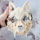 Lianfudai Varieties of Halloween Half Face Mask Anime Dragon God Skeleton Bone Skull Animals Mask Cosplay Dance Party Prom Costumes Props