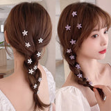 Lianfudai 10PCS/Set Hair Clip Braided Hair Small Flower Hair Buttons Hairpin Girl Cute Headdress Girl Mini Hair Claw Hair Accessories