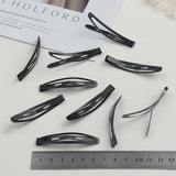 Lianfudai 10/6Pcs Y2K Style Women Barrette Headwear Simple Black Hairpins Girls BB Clips Headdress Barrettes Bobby Pin Hair Accessories