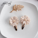 Lianfudai Fashion Flower BB Hair Clips Pin Headwear For Baby Kids Girl Hair Accessories 2 PCS/SET