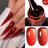 Lianfudai 7ML Jelly Pink Peach Quick Extension Gel Nail Polish Nude Transparent Color Finger Prolong Rubber Base Construction Gel