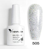 Lianfudai Venalisa Nail Gel Polish Jelly Color HEMA FREE Nude Pink Semi Permanent Soak Off UVLED Gel Nail Polish Sparkle Gel Varnish