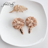 Lianfudai Fashion Flower BB Hair Clips Pin Headwear For Baby Kids Girl Hair Accessories 2 PCS/SET