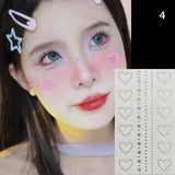 Lianfudai 3D Face Jewelry Love Diamond Stickers Face Body Rhinestones Sticker Star Eye Makeup Drill Fake Tattoo Party Festival Makeup