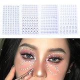 Lianfudai Clear Face Gems Self Adhesive Face Rhinestone Makeup Festival Crystal Hair Gems Suitable for Face Hair Eyes Cosmetics Nails Body