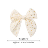 Lianfudai 1Pc 5.7 Inch Cheer Bowknot Hairpin Classic Plaid Christmas color Fabric Hair Clips Handmade for Kids Baby Girls Hair Accessories