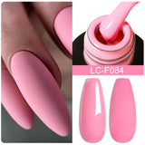 Lianfudai 7ML Jelly Pink Peach Quick Extension Gel Nail Polish Nude Transparent Color Finger Prolong Rubber Base Construction Gel