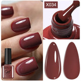 Lianfudai 7ml Metallic Gel Nail Polish Red Chrome Mirror Effect Thread Shell Nail Gel Quick Dry Semi Permanent UV Gel Nail Art