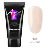 Lianfudai 15ml Extension Poly Nail Gel Jelly Arcylic Building UV Gel Tranparent Pink Nail Polish Semi Permanent Varnish Manicure Polygels