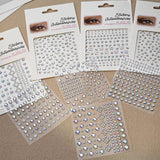 Lianfudai 3D Face Eyes Party Makeup Tattoo Sticker Acrylic Diamond Rhinestones Sticker Self-adhesive Mixed Crystal Face Decoration Sticker