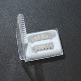 Lianfudai  Hip Hop 6/6 Zircon Teeth Grillz Punk 18K Gold Plated CZ Stone Dental Grills Tooth Caps For Women Men Jewelry Gift