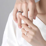 Lianfudai 2PCS Black White Lozenge Couple Rings Set Open Adjustable Ring Eachother Lovers Minimalist Ring Gift Wedding Rings Bride Jewlery