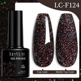 Lianfudai 7ML Gold Foil Quick Extension Gel Nail Polish Nude Purple Nail Flakes Vernis Semi Permanent UV Gel Nail Art Hard Gel