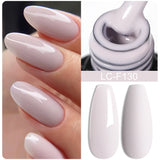 Lianfudai 7ML Gold Foil Quick Extension Gel Nail Polish Nude Purple Nail Flakes Vernis Semi Permanent UV Gel Nail Art Hard Gel