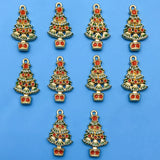 Lianfudai 10Pcs/Pack 11styles Christmas Charms Enamel Alloy Pendants Craft Supplies Beads Pendants For Jewelry Making Christmas Pendant