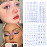 Lianfudai Clear Face Gems Self Adhesive Face Rhinestone Makeup Festival Crystal Hair Gems Suitable for Face Hair Eyes Cosmetics Nails Body