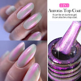 Lianfudai 7ML Auroras Thermal Gel Nail Polish Nude Dark Purple Glitter Gradient Temperature Color Changing Nail Art Gel Varnishes