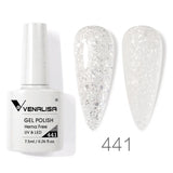 Lianfudai Venalisa Nail Gel Polish Jelly Color HEMA FREE Nude Pink Semi Permanent Soak Off UVLED Gel Nail Polish Sparkle Gel Varnish