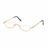 Lianfudai New Half Moon Metal Spring Hinge Reading Glasses Half Frame Ultra Light Resin Eyeglasses Vision Care +1.00~+4.0 Diopter