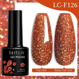 Lianfudai 7ML Gold Foil Quick Extension Gel Nail Polish Nude Purple Nail Flakes Vernis Semi Permanent UV Gel Nail Art Hard Gel