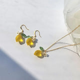 Lianfudai Transparent lemon necklace fruit gift fashion