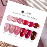 Lianfudai 15ml Wine Cherry Red Jelly Gel Nail Polish Christmas Nails Art Gel Polish Translucent Nail Gel for Winter Manicure Art