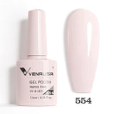 Lianfudai Venalisa Nail Gel Polish Jelly Color HEMA FREE Nude Pink Semi Permanent Soak Off UVLED Gel Nail Polish Sparkle Gel Varnish