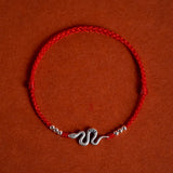 Lianfudai Chinese New Year of The Snake 2025 Bracelet New Year Red String Bracelet Chinese Zodiac Bracelet Snake Charms Handmade Bracelets