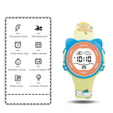 Lianfudai 2024 Children Watch Girls Cute Cartoon Electronic Watches Waterproof Alarm Clock Multi Functional Boys Student Wristwatch