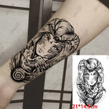 Lianfudai Animal God Cross Lion Waterproof Temporary Tattoo Sticker Jesus Crown Flash Tattoos Women Thorns Body Art Arm Fake Tatoo Men