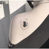 Lianfudai 4pc Cute Cat Waterproof Temporary Tattoos Stickers for Kids Cartoon Fake Tattoo for Woman Faux Tatouage Sexy Body Art Tatuagem