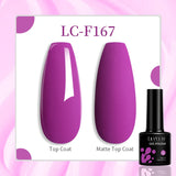 Lianfudai 7ML Aurora Top Coat Sparking Gel Nail Polish Semi Permanent UV Gel 2 In 1 Function Top Coat UV LED Nail Art Gel Varnish