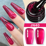 Lianfudai  Jelly Nude Gel Nail Polish 10ml Light Pink Peach Translucent Color UV Light Cure Gel Varnish Nail Art DIY at Home