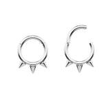 Lianfudai Spike Nose Ring Septum Piercing Lip Ring Hinged Fit Snake Bites Piercing Evil Body Jewelry Helix Earring 16G 1.2mm