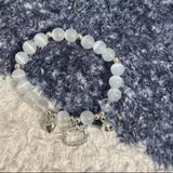 Lianfudai Beaded Bracelet for Girls Women Anime Jewelry Accessories Cute Trend Crystal Y2k Bracelets Kids Birthday Gift