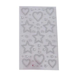 Lianfudai 3D Rhinestone Face Sticker Pink Love Heart Glitter Makeup Sticker Artificial Pearl Patch Self Adhesive Crystal Face Jewels Tatoo